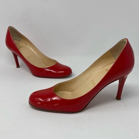Christian Louboutin Miss Jenna 85 patent leather pumps size 35.5